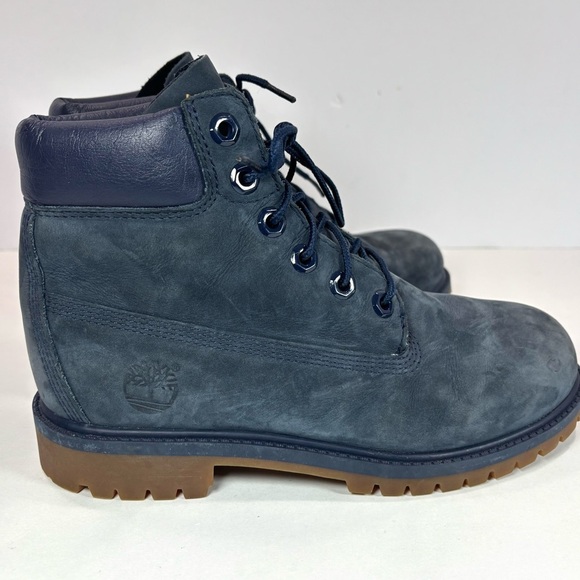 Timberland Mens Sz 5/Women 7 Blue Suede 6-Inch Premium Boots Rare Waterproof EUC main image 7